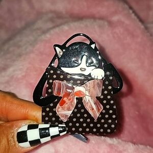 Kitten Cat in Purse Brooch
